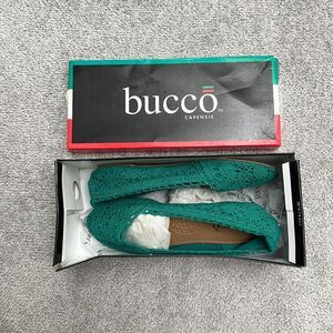 Buco Capensis Macy Sea Foam Lace Flat Shoes Womens 6.5 Green Slip On Crochet NWB